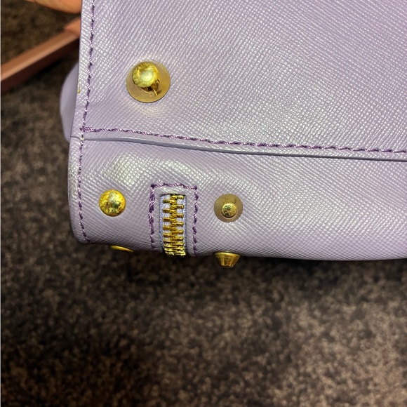Purple Versus Versace Gold Studded Handbag w Detachable Strap Authenticated - Picture 2 of 10